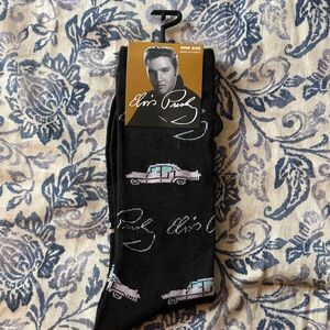 Elvis Presley Black Casual Socks OS New